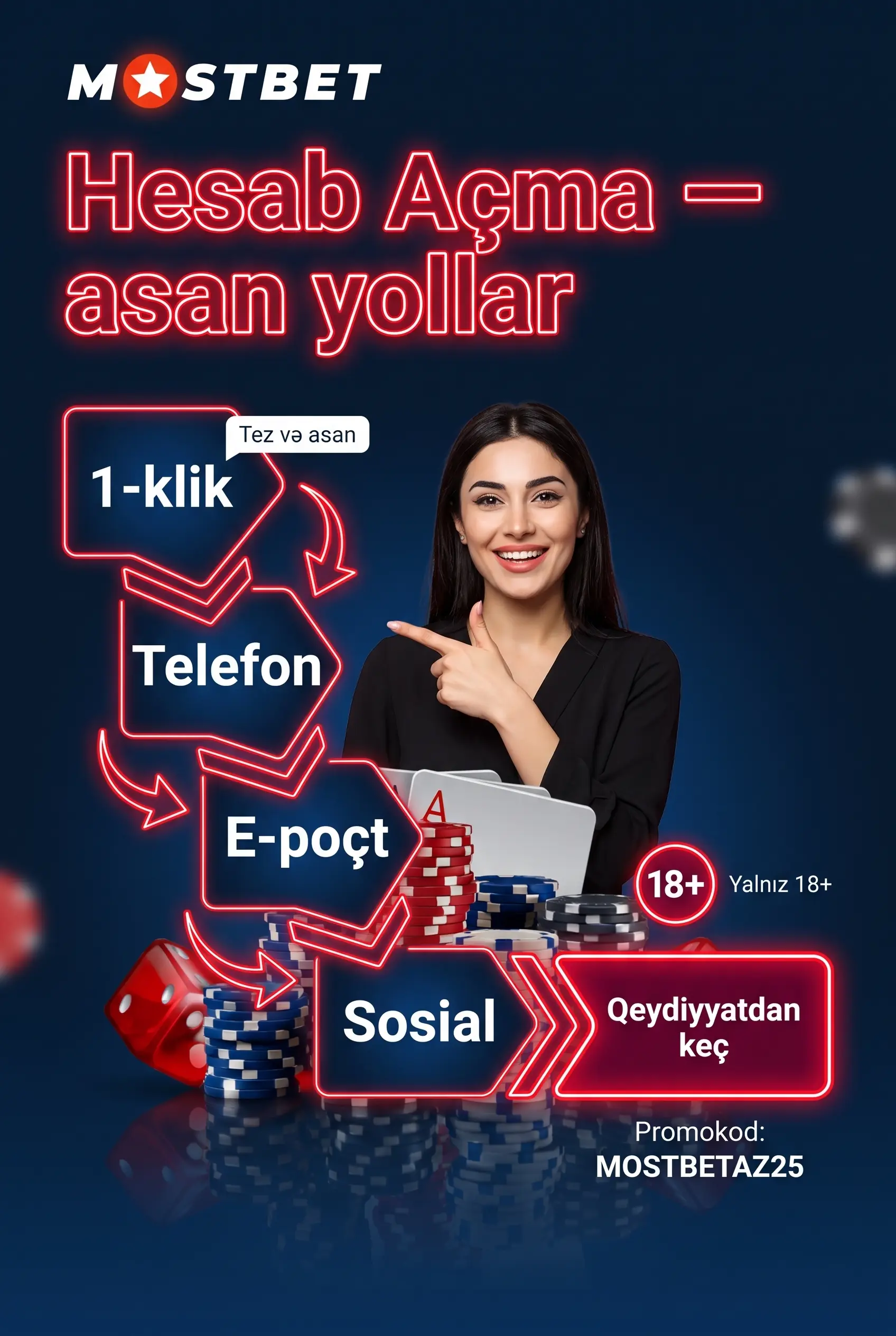 Mostbet hesab açma prosesi