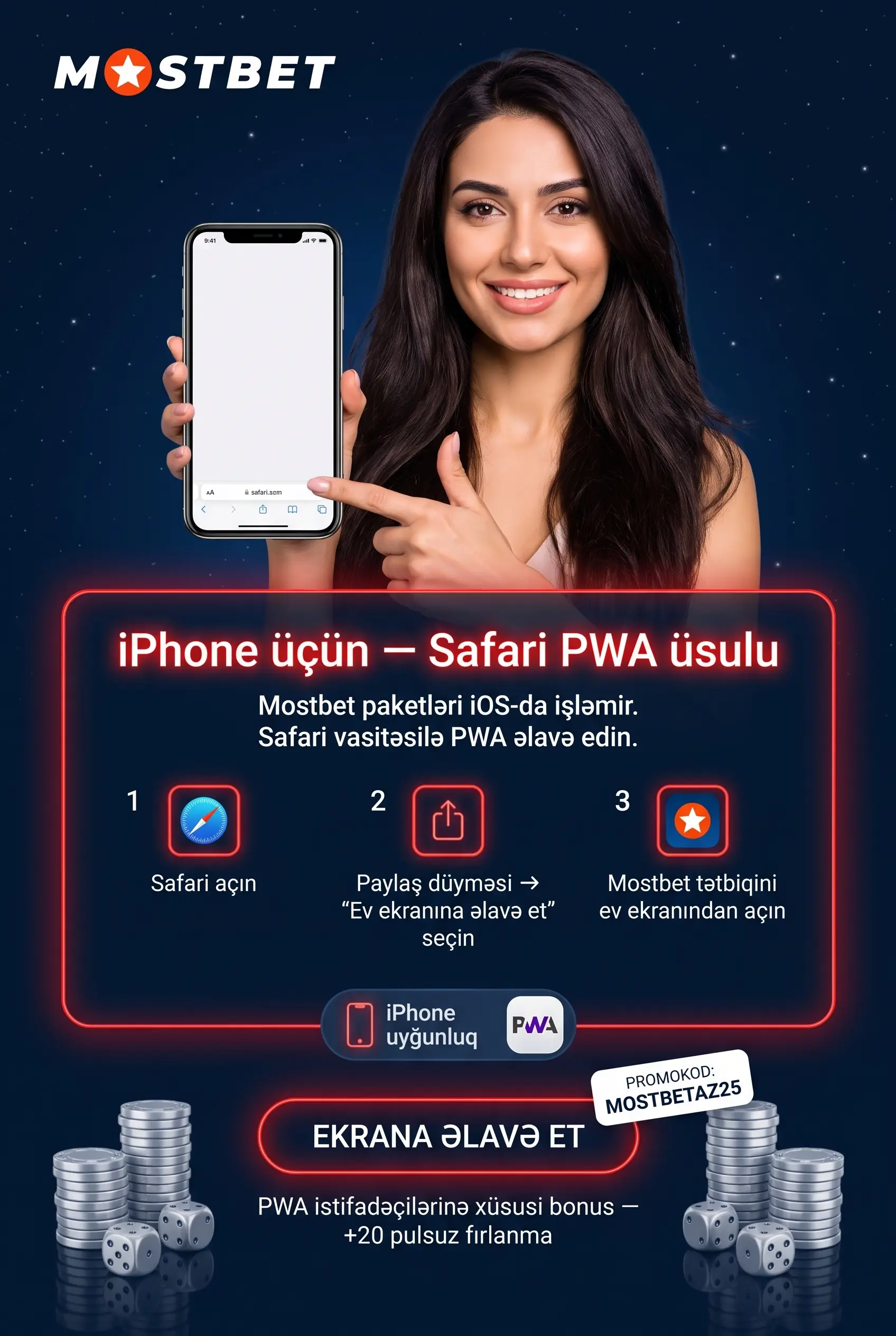 Apple cihaz sahibləri üçün Safari PWA qeydi